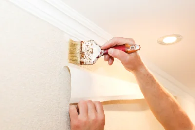 Pose de papier peint à Venaco — revêtements muraux et toiles de verre